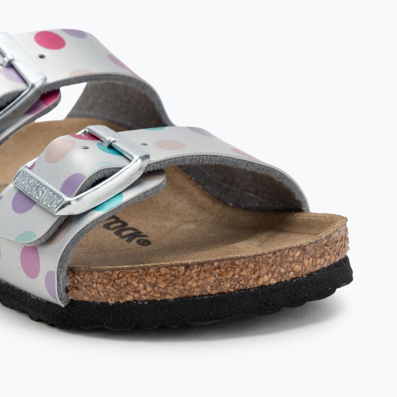 BIRKENSTOCK infradito per bambini Arizona BF Narrow electric metallic dots argento 7