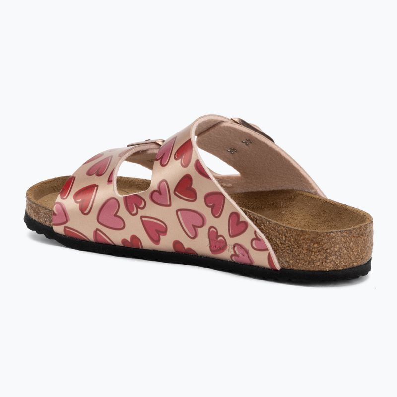 Sandali per bambini BIRKENSTOCK Arizona Birko-Flor Narrow electric metallic copper hearts 3