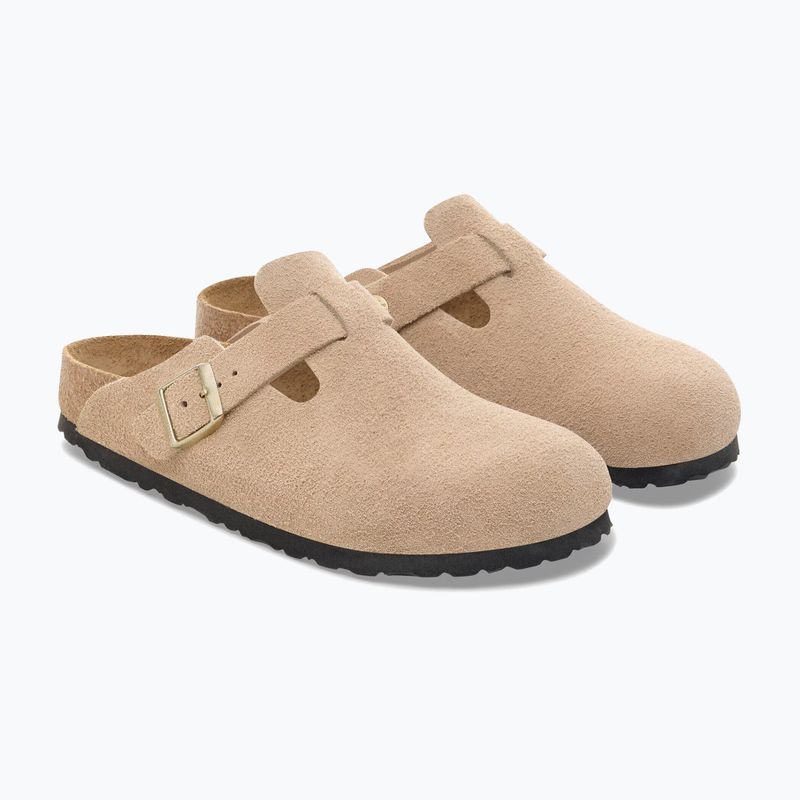 Ciabatte BIRKENSTOCK Boston Suede Leather sandcastle 3