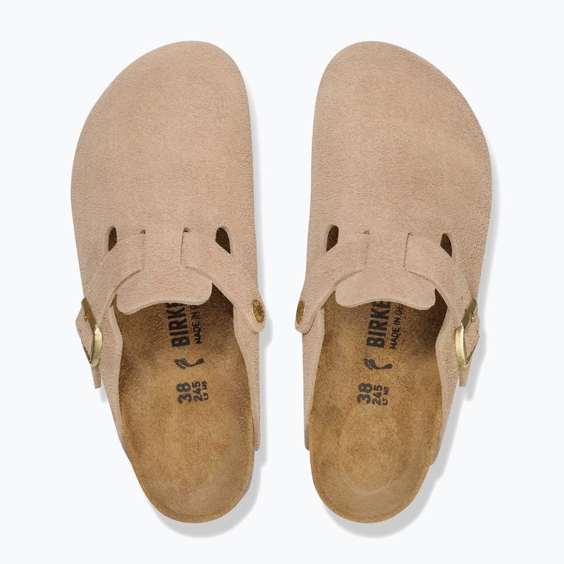Ciabatte BIRKENSTOCK Boston Suede Leather sandcastle 4