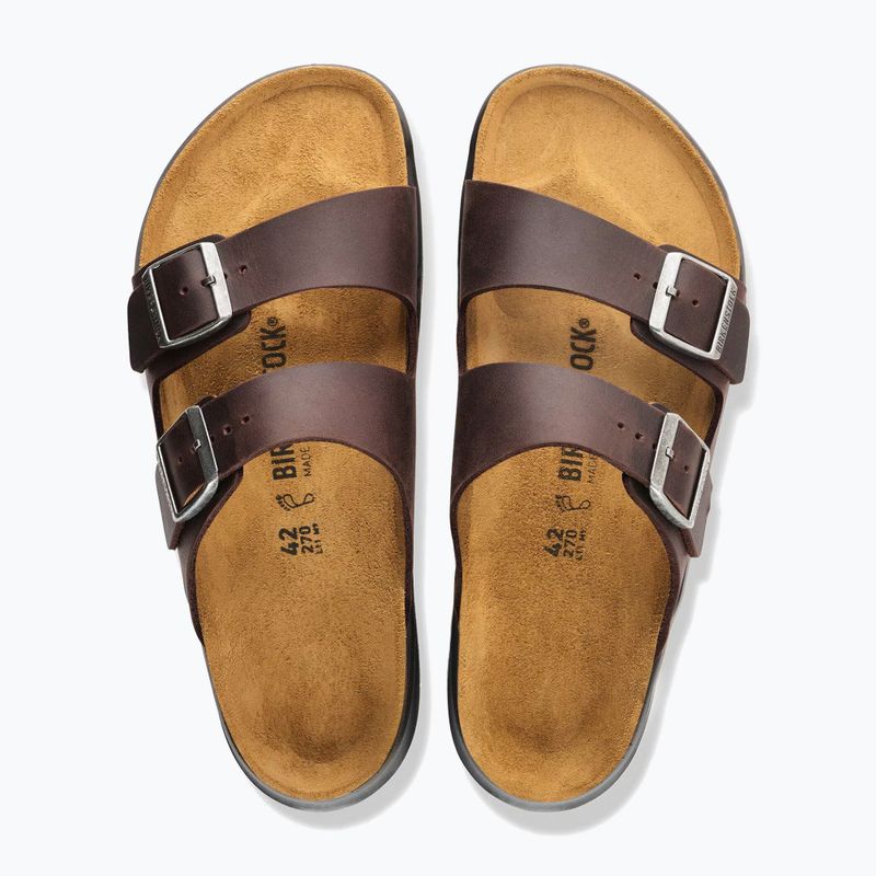 Ciabatte da uomo BIRKENSTOCK Arizona Crosstown Oiled Leather Regular habana/black 4