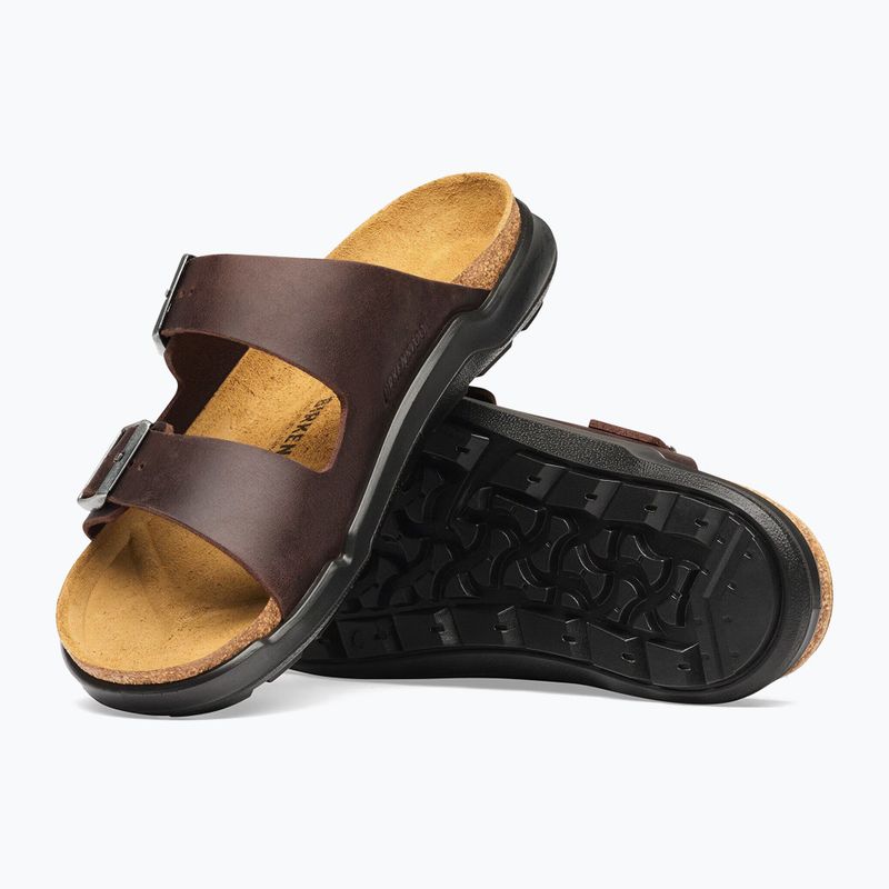 Ciabatte da uomo BIRKENSTOCK Arizona Crosstown Oiled Leather Regular habana/black 5
