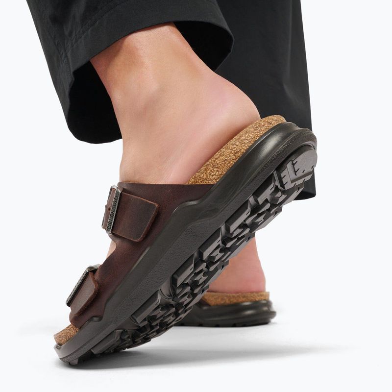 Ciabatte da uomo BIRKENSTOCK Arizona Crosstown Oiled Leather Regular habana/black 9