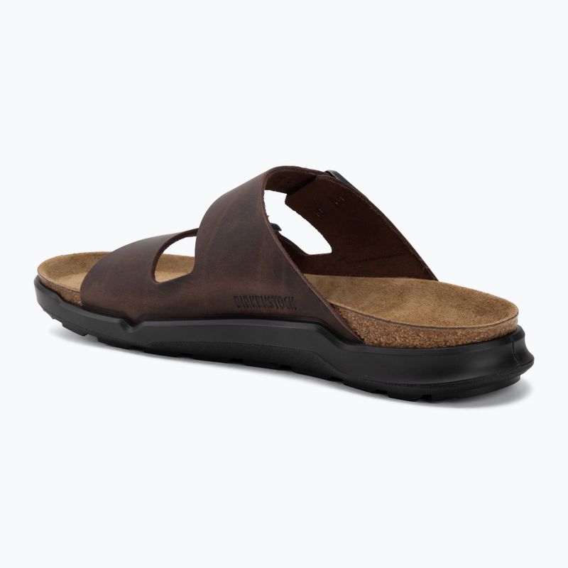 Ciabatte da uomo BIRKENSTOCK Arizona Crosstown Oiled Leather Regular habana/black 3