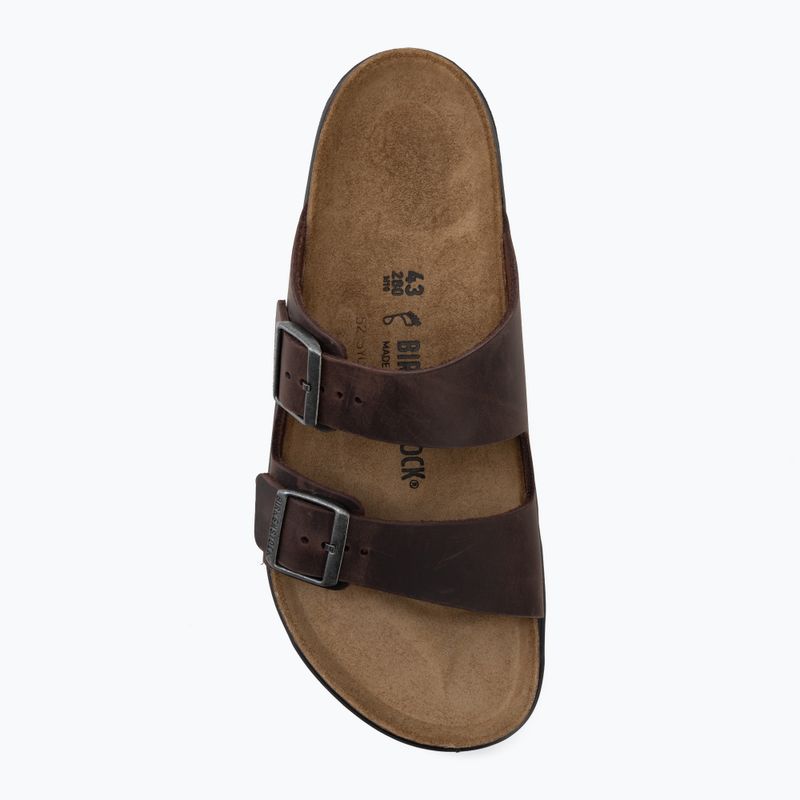 Ciabatte da uomo BIRKENSTOCK Arizona Crosstown Oiled Leather Regular habana/black 5