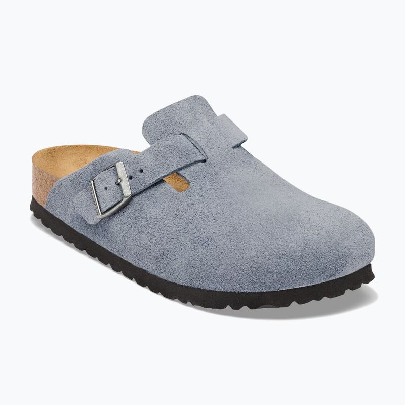 Ciabatte BIRKENSTOCK Boston Suede Leather stone blue