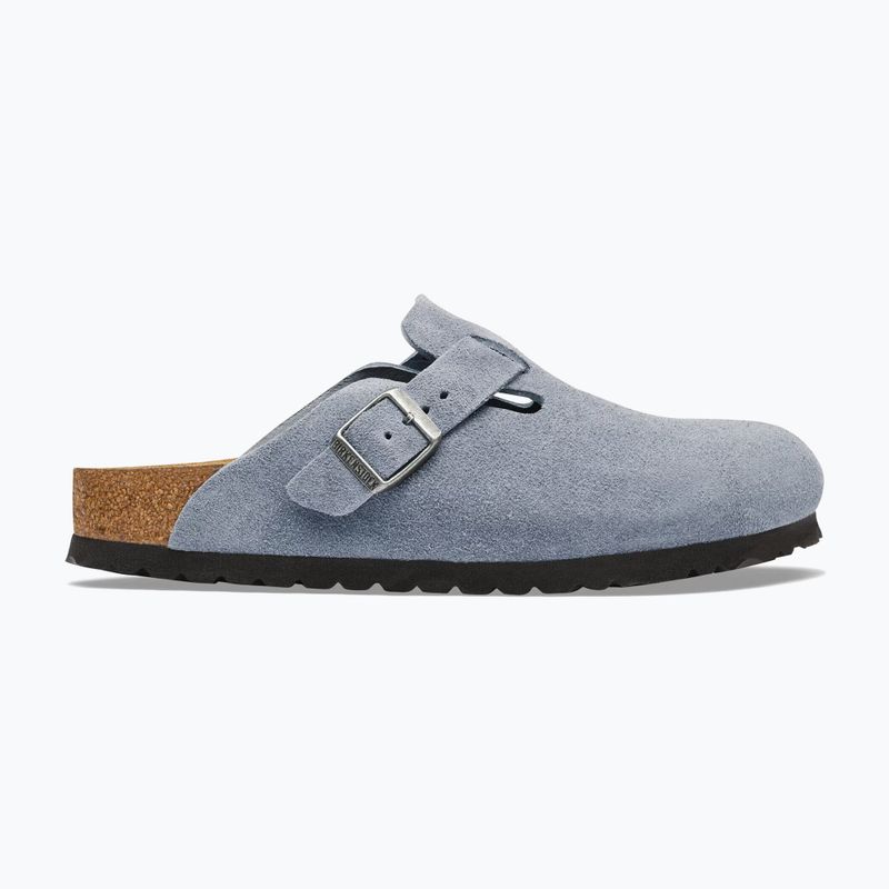 Ciabatte BIRKENSTOCK Boston Suede Leather stone blue 2