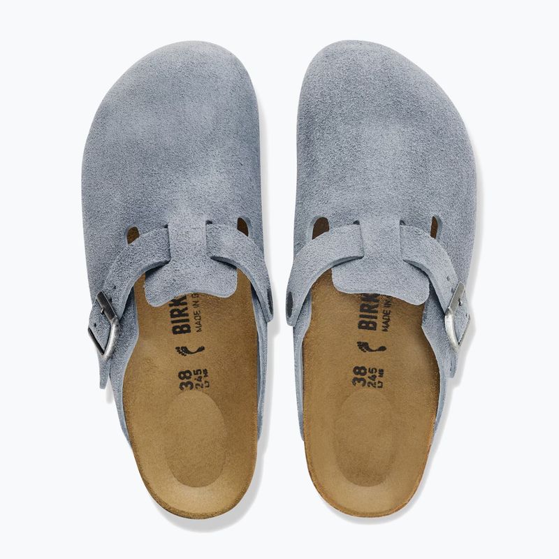 Ciabatte BIRKENSTOCK Boston Suede Leather stone blue 4