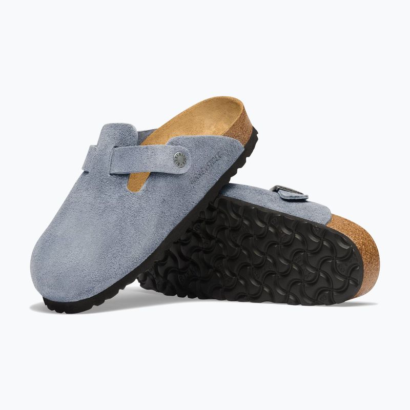 Ciabatte BIRKENSTOCK Boston Suede Leather stone blue 5