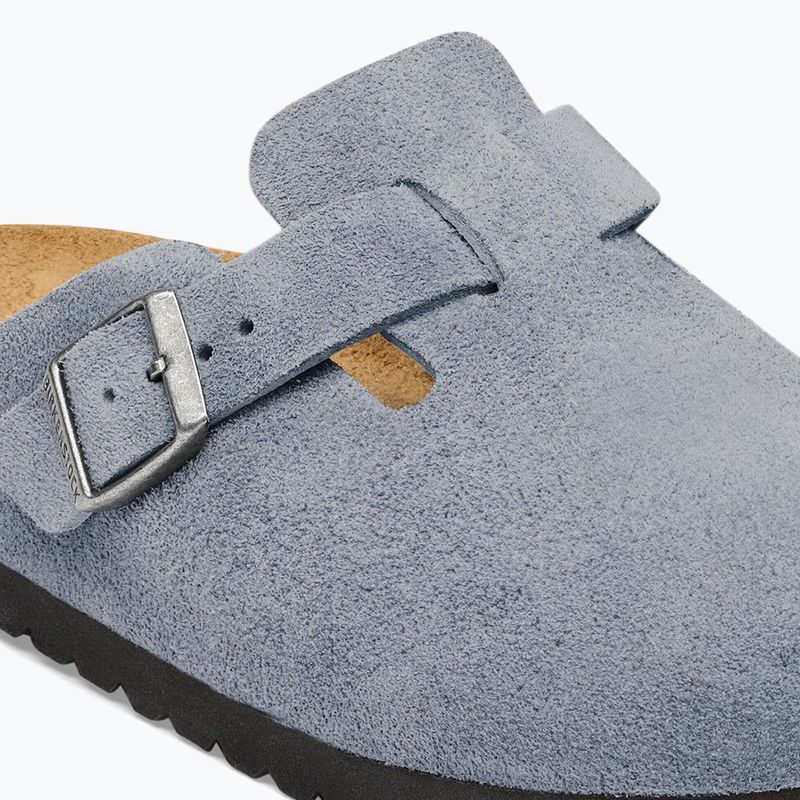 Ciabatte BIRKENSTOCK Boston Suede Leather stone blue 6