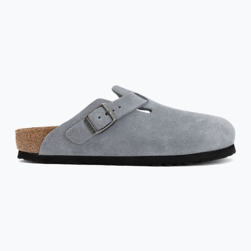 Ciabatte BIRKENSTOCK Boston Suede Leather stone blue 2