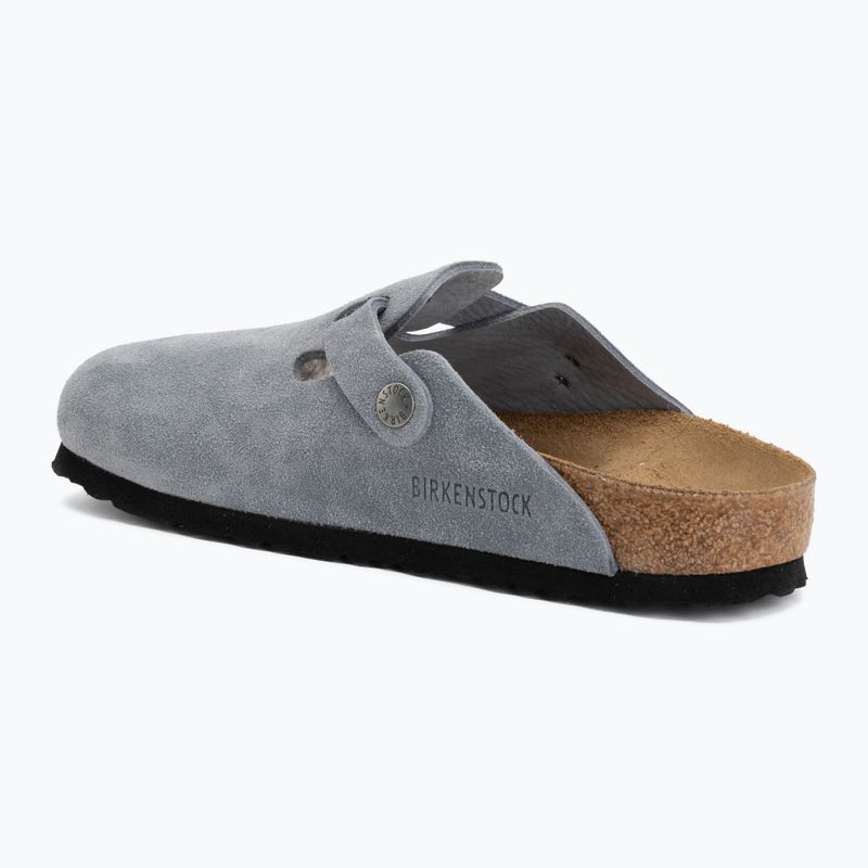 Ciabatte BIRKENSTOCK Boston Suede Leather stone blue 3
