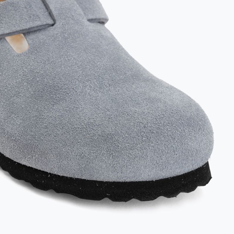 Ciabatte BIRKENSTOCK Boston Suede Leather stone blue 7