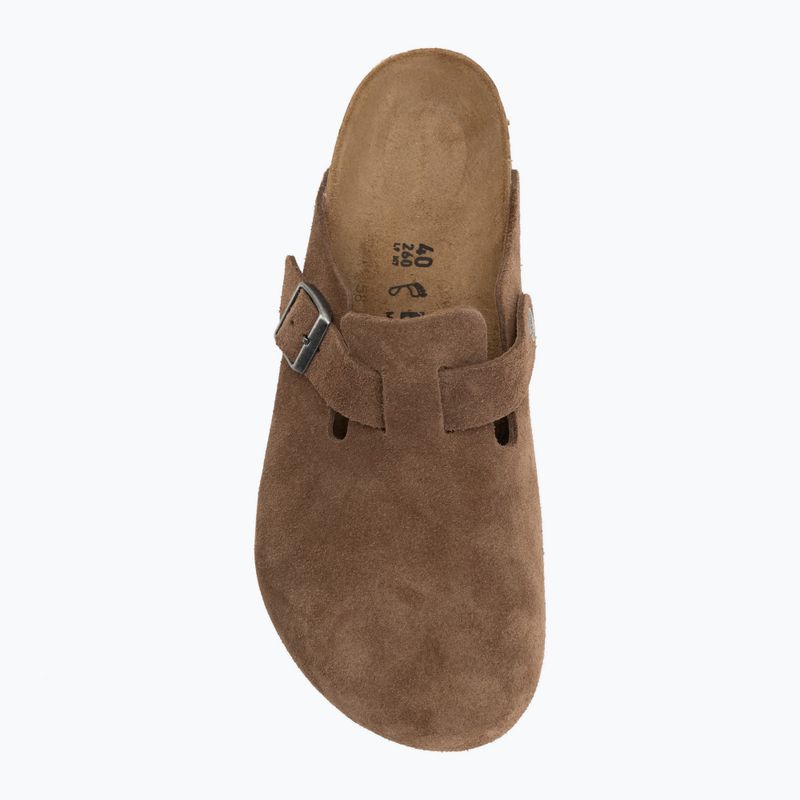 Ciabatte BIRKENSTOCK Boston Suede Leather dark tea 5