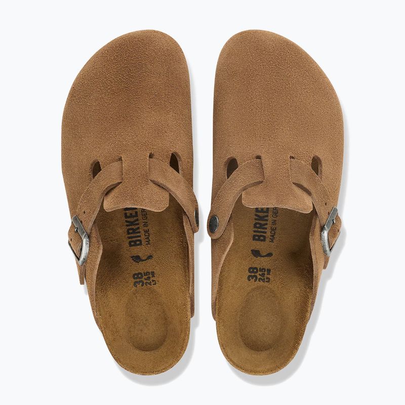 Ciabatte BIRKENSTOCK Boston Suede Leather dark tea 4