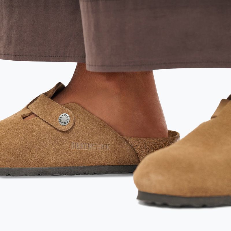 Ciabatte BIRKENSTOCK Boston Suede Leather dark tea 8