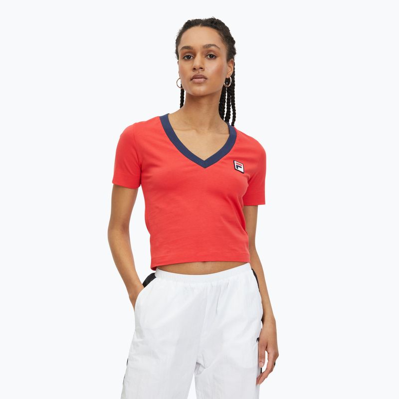 Maglietta da donna FILA Ludhiana true red