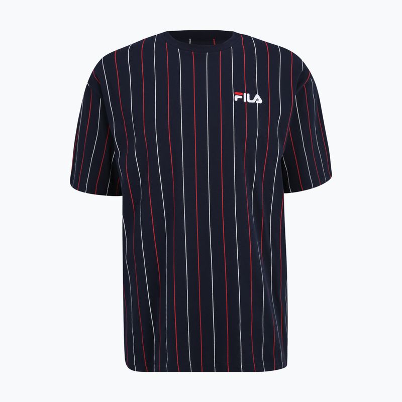 Maglietta da uomo FILA Lobito Pinstriped black iris/two color stiped 5