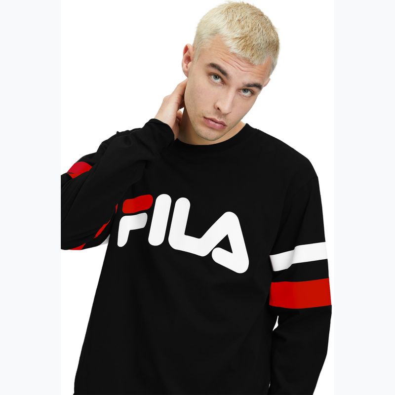 Felpa da uomo FILA Luohe Oversized Crew nero 4