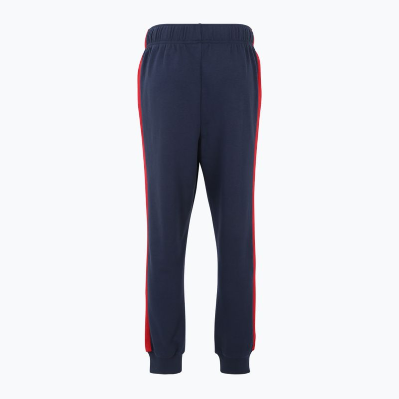 Pantaloni FILA Latimer Track da uomo, nero iris/rosso scuro 2