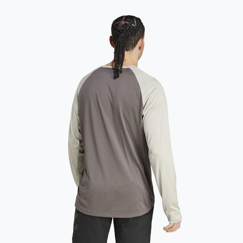 Maglia adidas FIVE TEN a manica lunga da ciclismo uomo, grigio antracite/putty 2