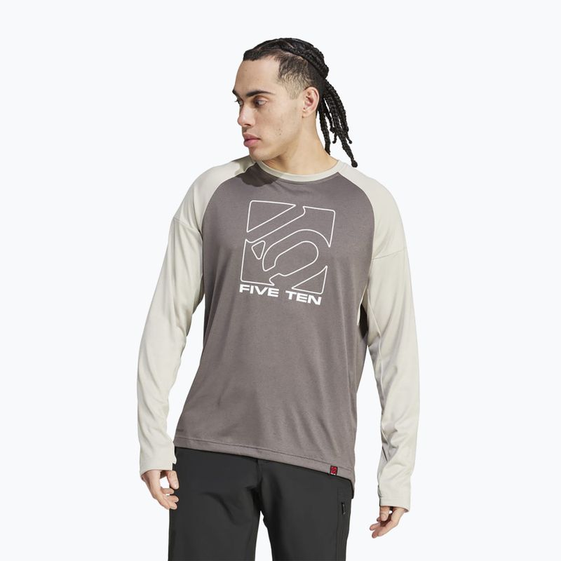 Maglia adidas FIVE TEN a manica lunga da ciclismo uomo, grigio antracite/putty 3
