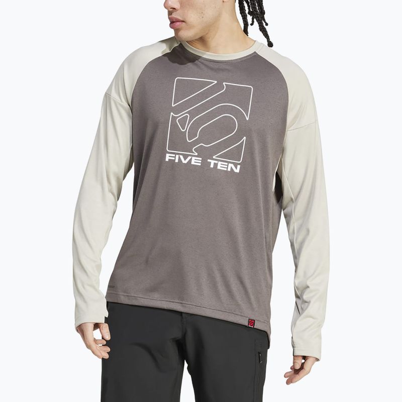Maglia adidas FIVE TEN a manica lunga da ciclismo uomo, grigio antracite/putty 4