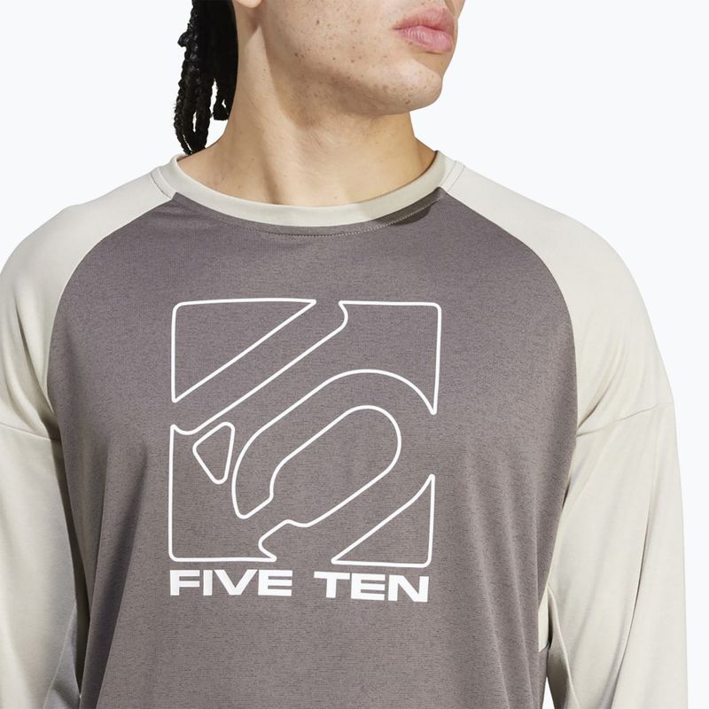 Maglia adidas FIVE TEN a manica lunga da ciclismo uomo, grigio antracite/putty 5