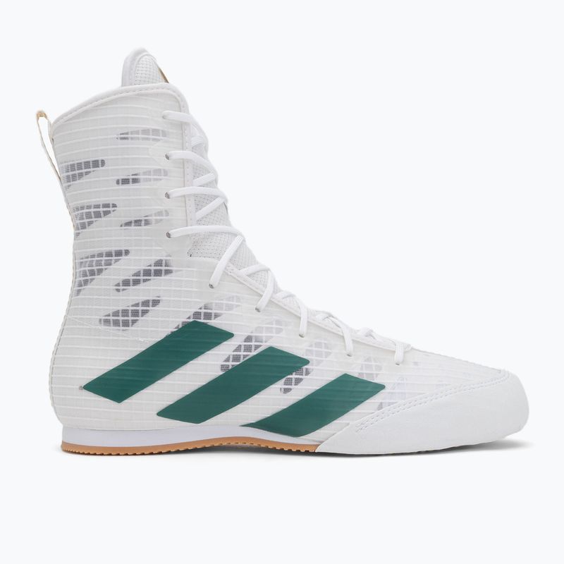 adidas Box Hog 4 nuvola bianca / verde chiaro / nucleo nero scarpe da boxe 2