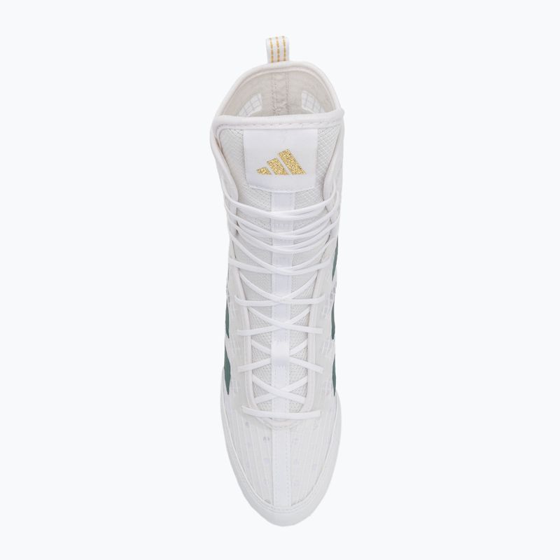 adidas Box Hog 4 nuvola bianca / verde chiaro / nucleo nero scarpe da boxe 5