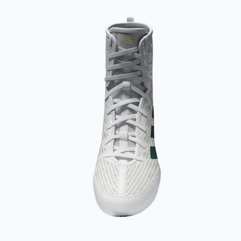 adidas Box Hog 4 nuvola bianca / verde chiaro / nucleo nero scarpe da boxe 5