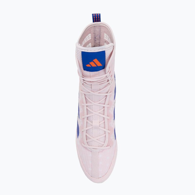 Scarpe da boxe adidas Box Hog 4 quasi rosa/blu chiaro/arancio d'impatto 5