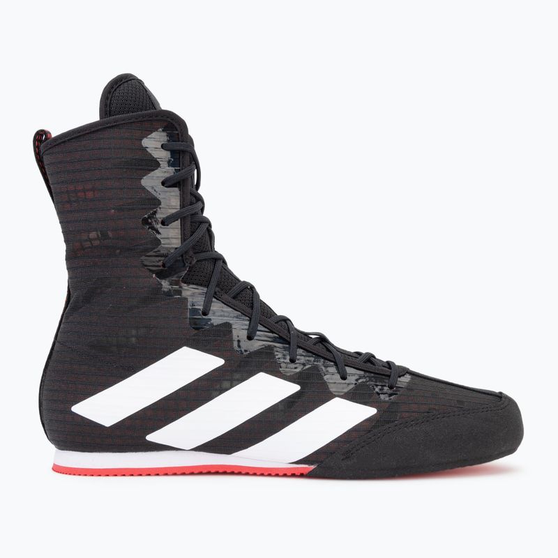 adidas Box Hog 4 nucleo nero / nuvola bianca / rubino puro scarpe da boxe 2