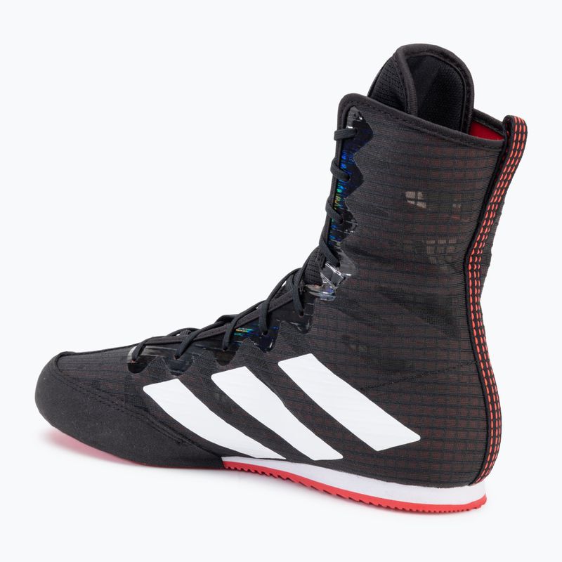 adidas Box Hog 4 nucleo nero / nuvola bianca / rubino puro scarpe da boxe 3