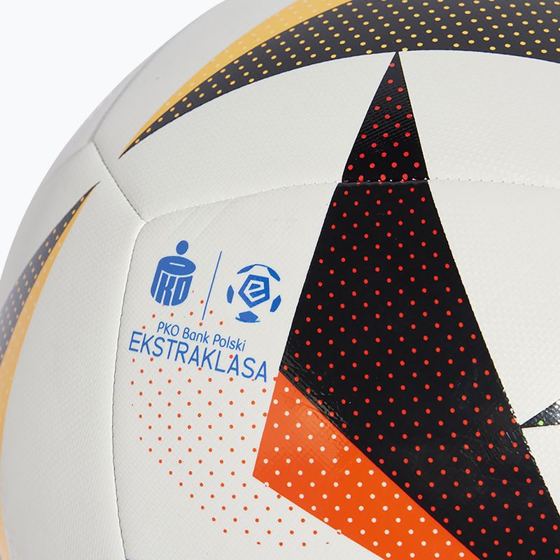 Pallone da calcio adidas Ekstraklasa formazione calcio bianco / nero / blu bagliore dimensioni 4 4