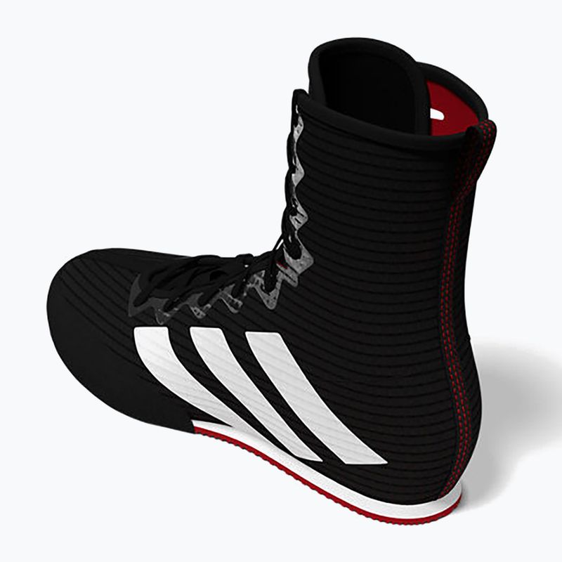 adidas Box Hog 4 nucleo nero / nuvola bianca / rubino puro scarpe da boxe 6