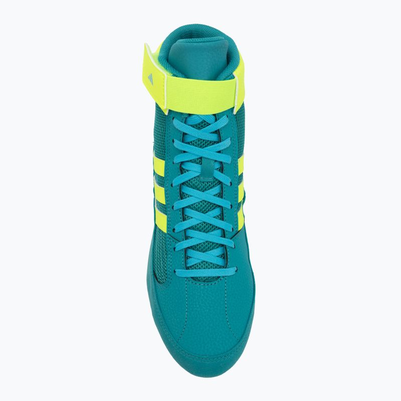 Scarpe da boxe adidas HVC purple team/lucid lemon/signal cyan 5