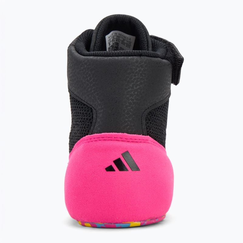 Scarpe da boxe adidas HVC core black/signal cyan/yellow 6