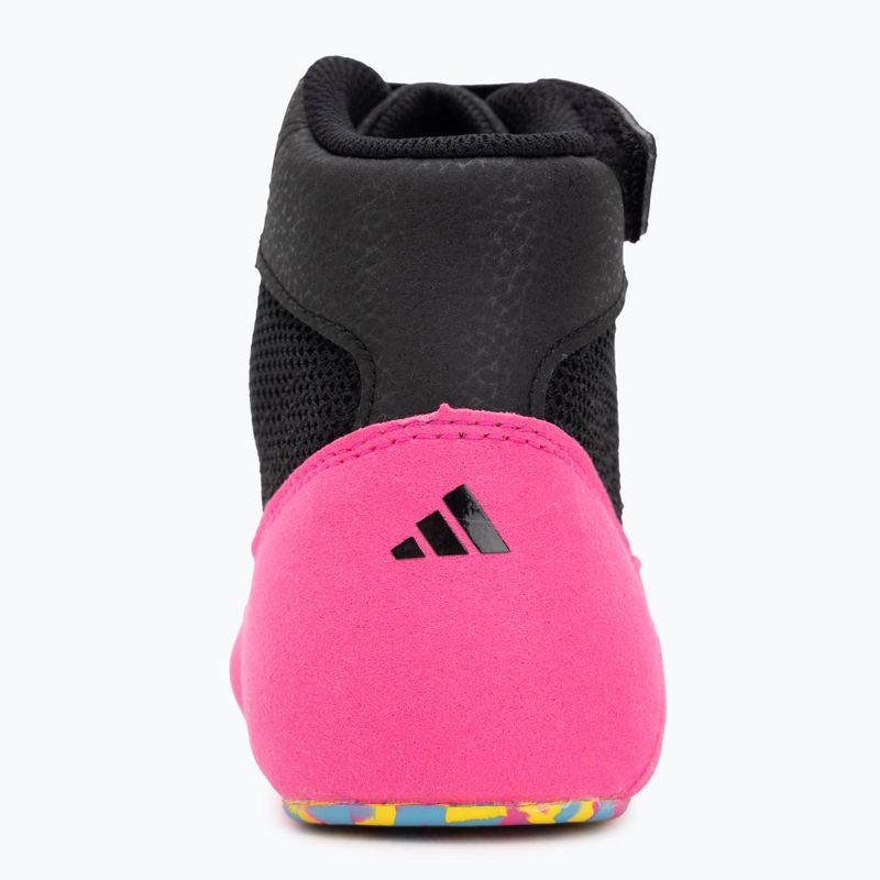 Scarpe da boxe per bambini adidas Havoc core black/signal cyan/yellow 6