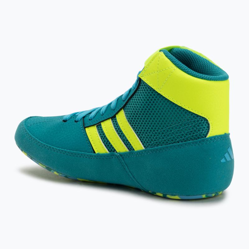 Scarpe da wrestling per bambini adidas Havoc purple team/lucid lemon/signal cyan 3