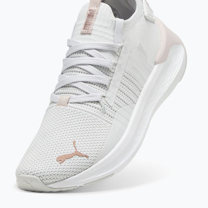 Scarpe da corsa donna PUMA Softride Symmetry Fuzion Feather grigio/mauve mist/rose gold 5