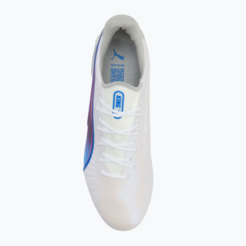 PUMA King Ultimate MxSG scarpe da calcio da uomo puma bianco/bluemazing/grigio chiaro/tramonto 5