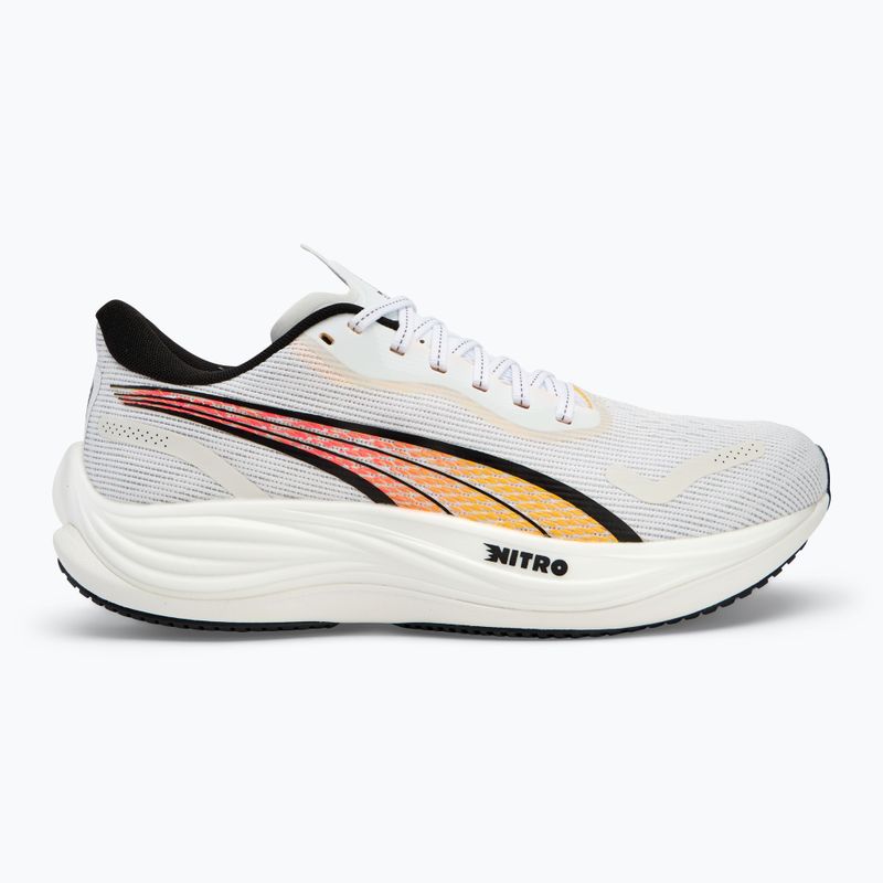 Scarpe da corsa da uomo PUMA Velocity Nitro 3 puma bianco/flusso solare 2