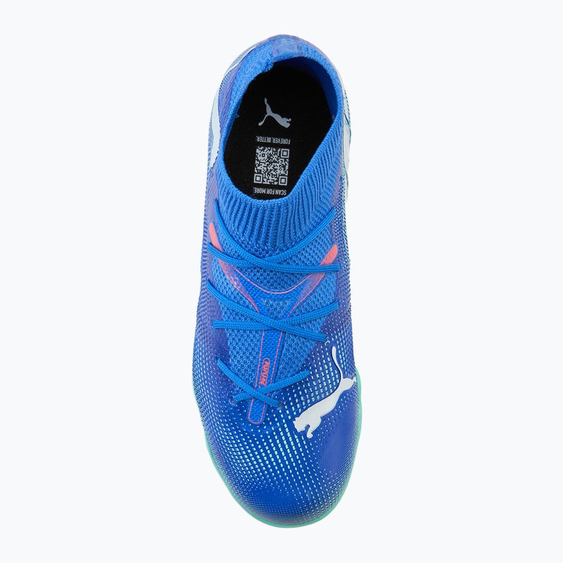 PUMA Future 7 Match TT + Mid Jr scarpe da calcio bluemazing/puma white/electric peppermint 5