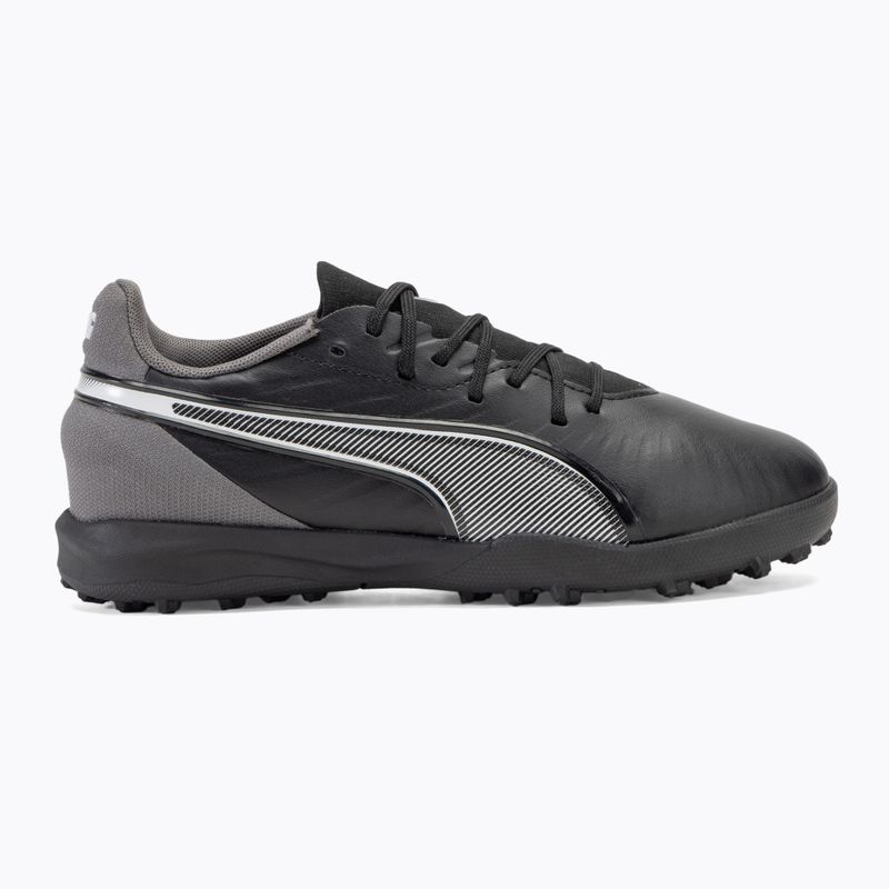 PUMA King Match TT Jr scarpe da calcio per bambini puma nero/puma bianco/grigio scuro freddo 2