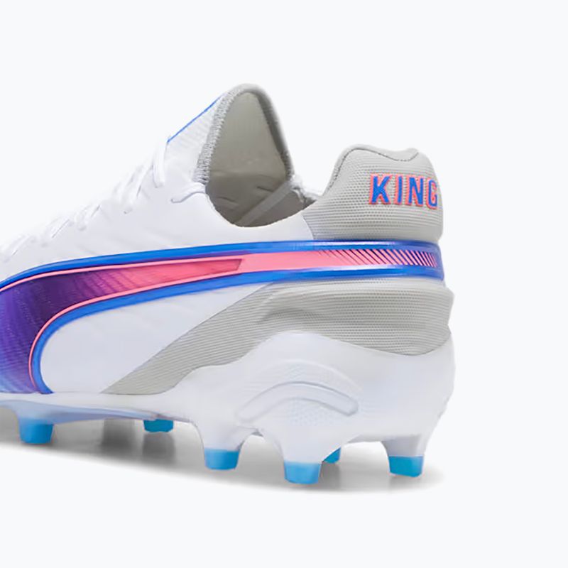 PUMA King Ultimate FG/AG scarpe da calcio puma bianco/bluemazing/grigio chiaro/tramonto 9