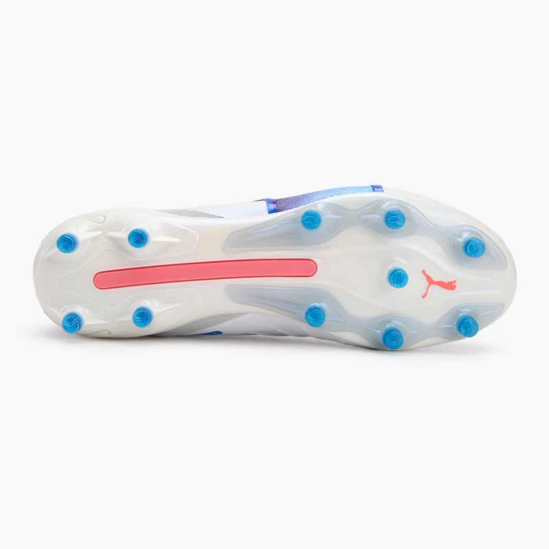 PUMA King Ultimate FG/AG scarpe da calcio puma bianco/bluemazing/grigio chiaro/tramonto 5