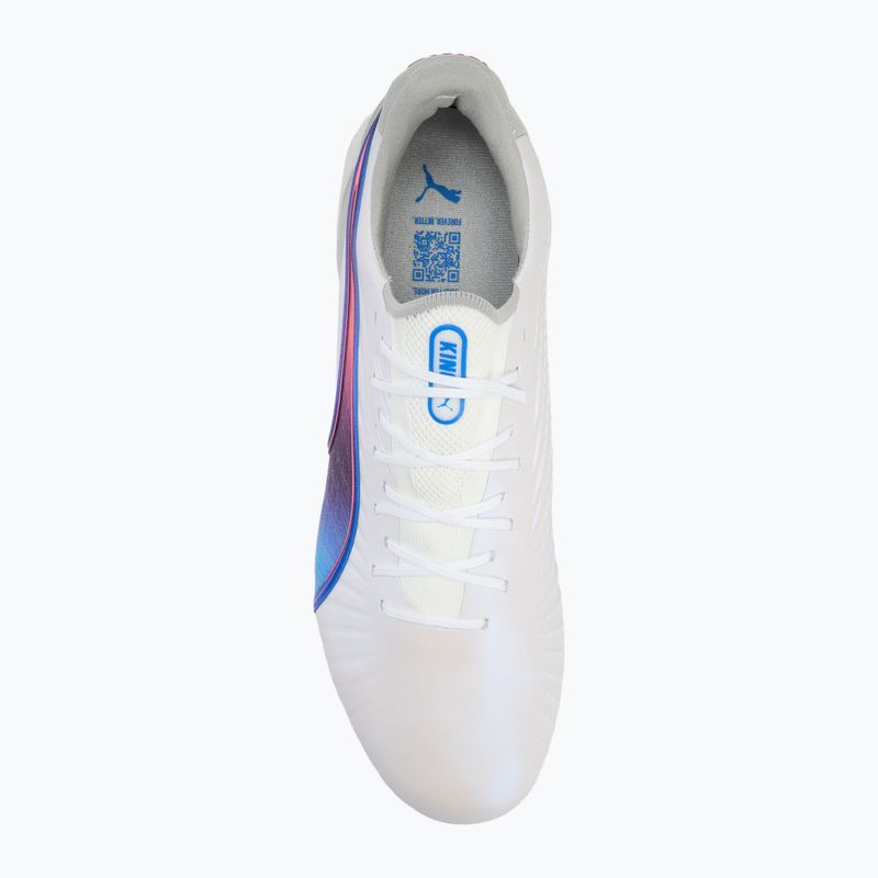 PUMA King Ultimate FG/AG scarpe da calcio puma bianco/bluemazing/grigio chiaro/tramonto 6