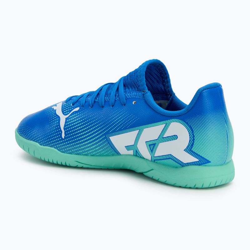 PUMA Future 7 Play It scarpe da calcio per bambini hyperlink blu/menta/puma bianco 3