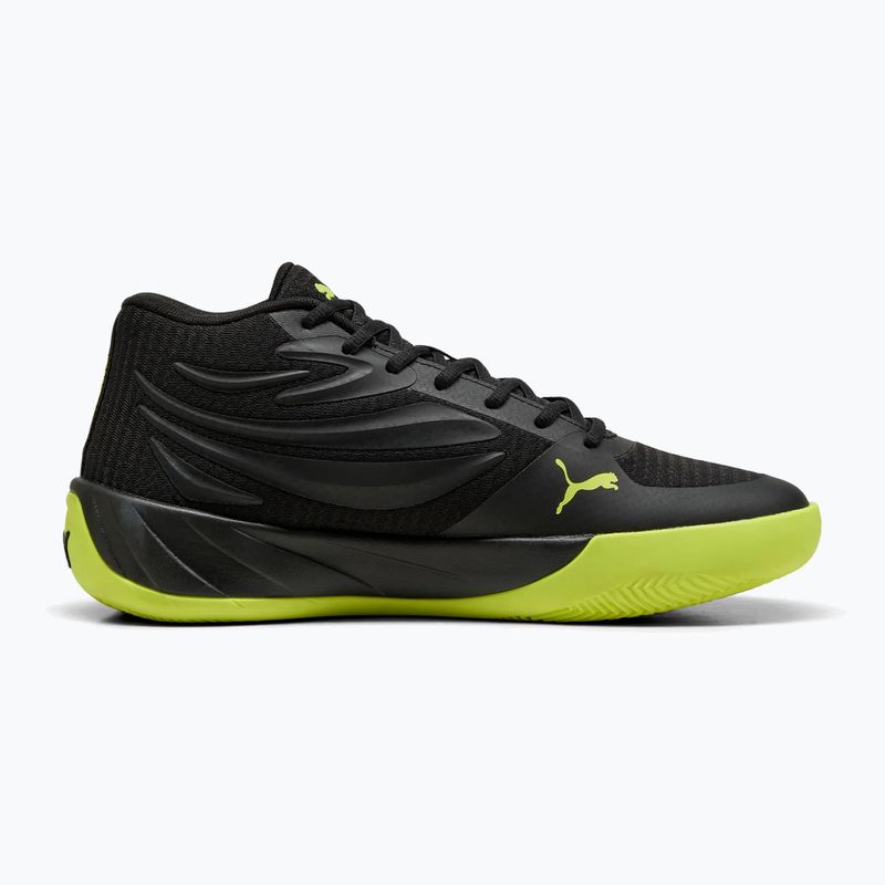 Scarpe da basket da uomo PUMA Court Pro puma nero/elettrico lime 3